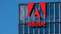 Adobe logo pictured on the company's headquarters in San Jose, California.