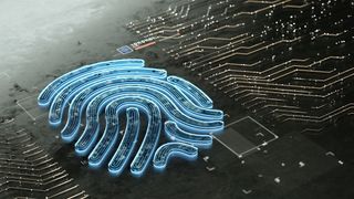 Fingerprint logo on circuit board